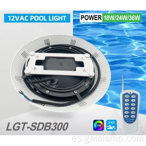 Luz de la piscina RGB AC12V resistente a la intemperie con control remoto inalámbrico